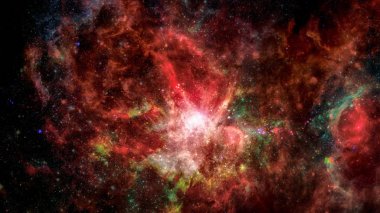 Galaksi ve Nebula. Uzay arkaplanı. Bu görüntünün elementleri NASA tarafından desteklenmektedir