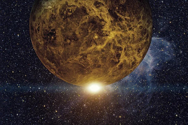 Sistema Solar Venus. Elementos de esta imagen proporcionados por la NASA. — Foto de Stock