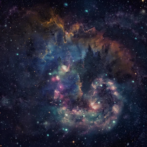 Spiralna galaktyka w kosmosie. — Zdjęcie stockowe