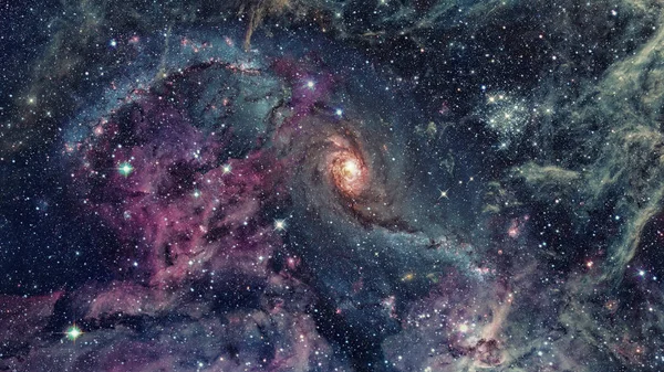 Nebula and galaxies in deep space. Elements of this image furnished by NASA. — Stock Photo, Image
