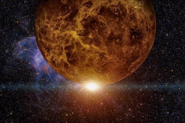Солнечная система - Венера. Элементы этого изображения предоставлены НАСА. — стоковое фото