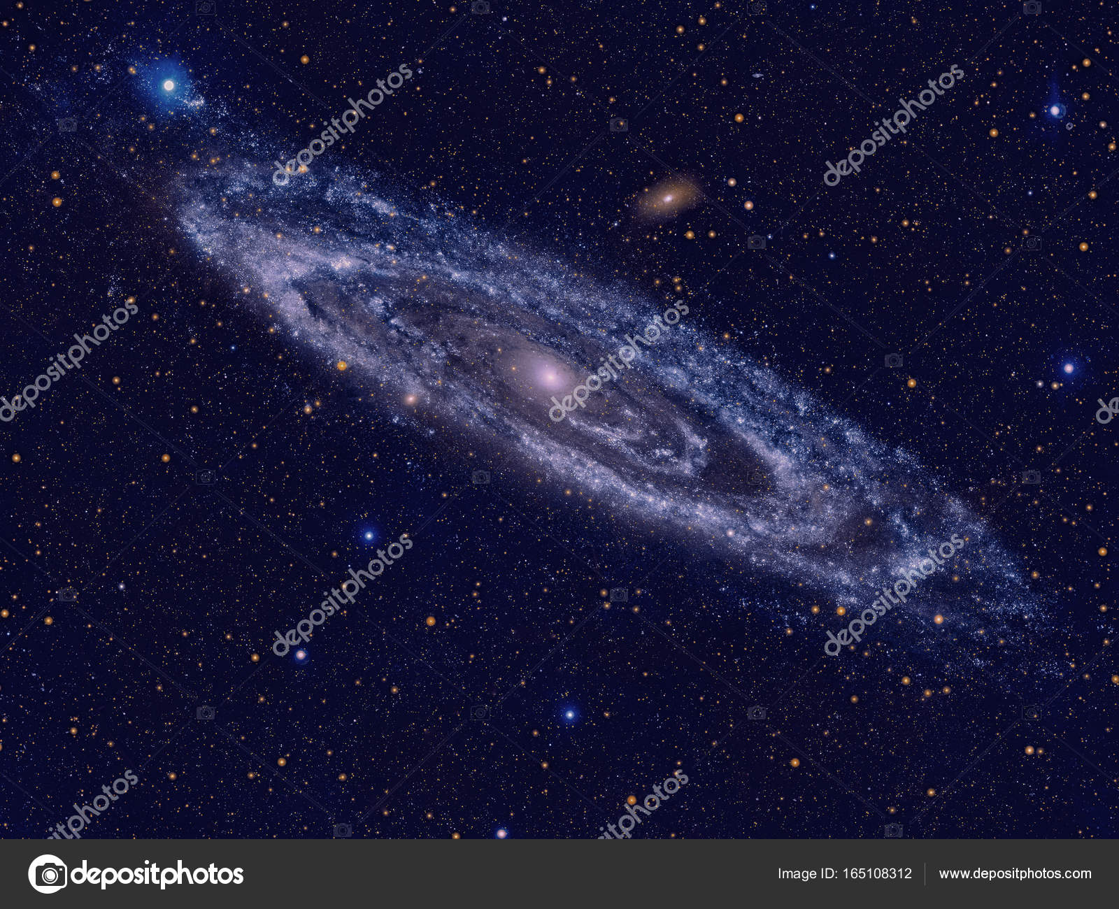 Andromeda Galaxy es una galaxia espiral más cercana a la Vía Láctea — Foto  de stock #165108312 © NASA.image, image size:1600x1300