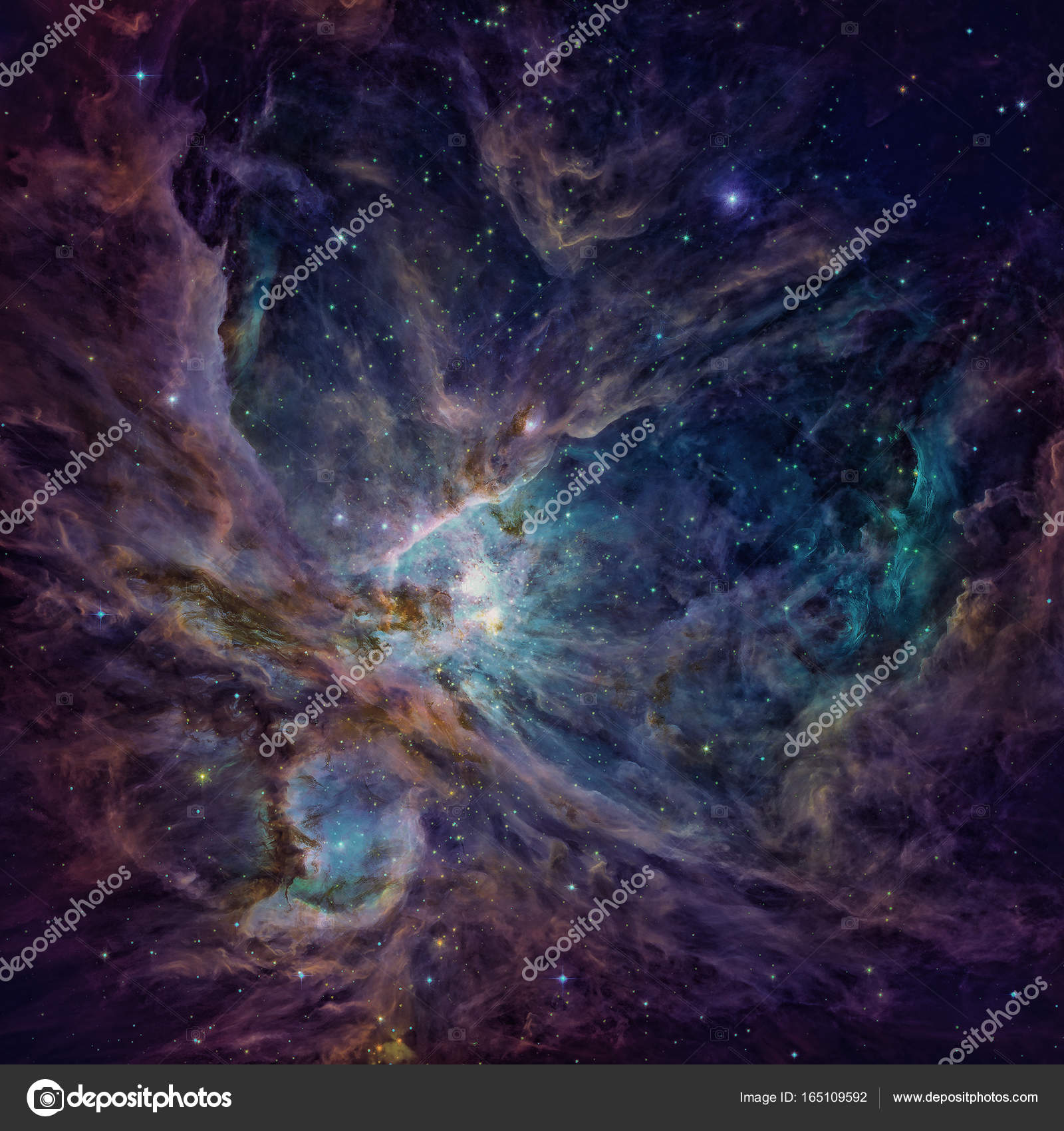 オリオン大星雲のハッブル宇宙望遠鏡のパノラマ ビューは 数千の星を明らかにします ストック写真 C Nasa Image