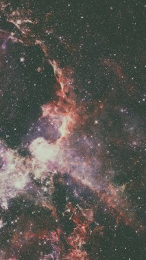 Yıldızlı renkli uzay bulutsusu. Bu görüntünün elementleri NASA tarafından desteklenmektedir.