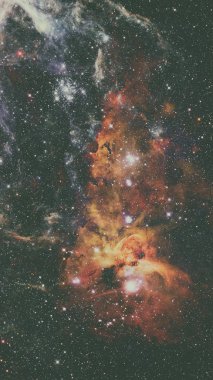 Galaksi ve Nebula. Uzay arkaplanı. Bu görüntünün elementleri NASA tarafından desteklenmektedir