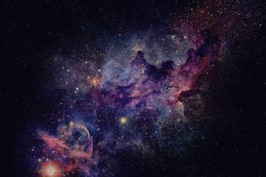 Derin uzayda nebula ve yıldızlar, gizemli evren.
