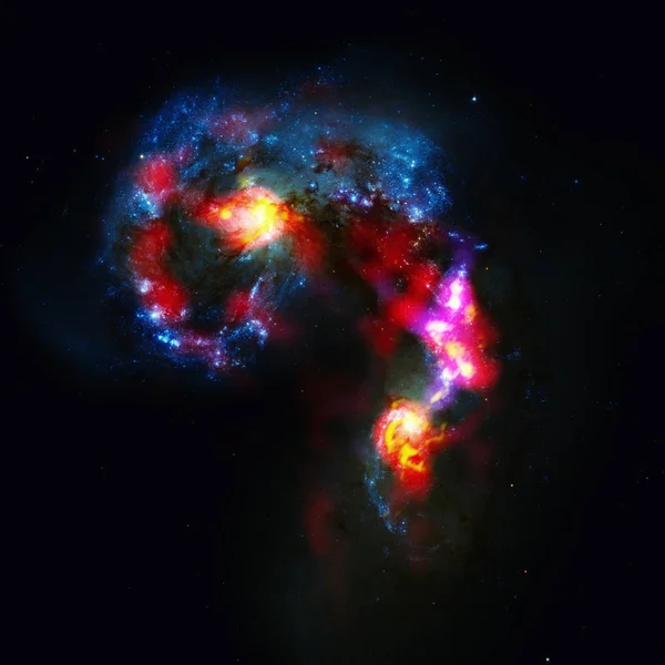 Galaktyk anten w gwiazdozbiorze kruka. — Zdjęcie stockowe