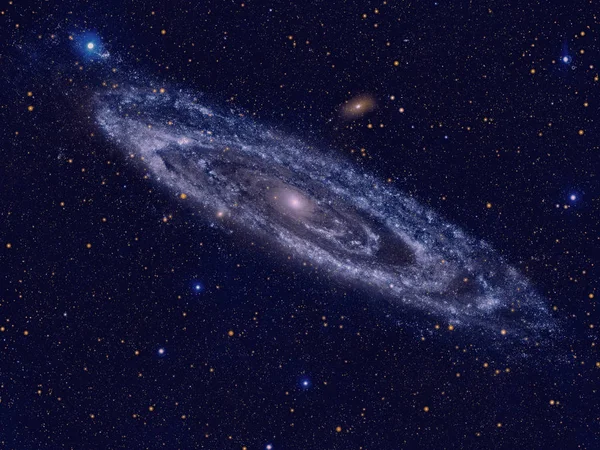 Andromeda Galaxy is a nearest spiral galaxy to the Milky Way — Stock Photo, Image