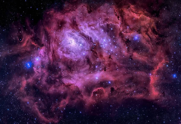 Lagoon Nebula located in the constellation Sagittarius.