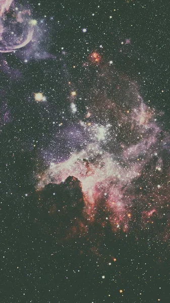Galaxia y Nebulosa. Fondo espacial. Elementos de esta imagen proporcionados por la NASA — Foto de Stock