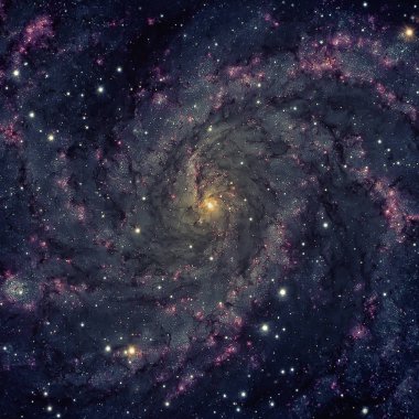 Gökadası. Kral ve Kuğu takımyıldızları bölgesinde bulunan sarmal gökada.