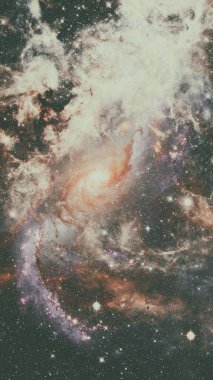 Galaksi ve nebula. Bu görüntünün elementleri NASA tarafından desteklenmektedir