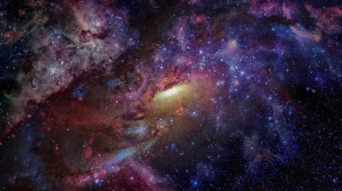 Derin uzayda nebula ve galaksiler. Bu görüntünün elementleri NASA tarafından desteklenmektedir.