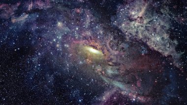 Derin uzayda nebula ve galaksiler. Bu görüntünün elementleri NASA tarafından desteklenmektedir.