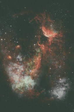 Yıldızlı derin uzay - Bulutsusu ve galaksi