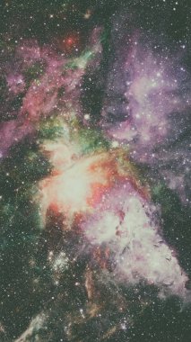 Galaksi ve Nebula. Uzay arkaplanı. Bu görüntünün elementleri NASA tarafından desteklenmektedir