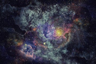 Derin uzayda nebulanın görüntüsü. Bu görüntünün elementleri NASA tarafından desteklenmektedir.