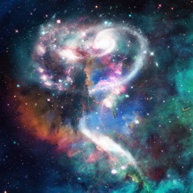 Derin uzayda Spiral Galaksi.