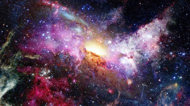 Derin uzayda nebula ve galaksiler. Bu görüntünün elementleri NASA tarafından desteklenmektedir.