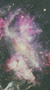 Galaksi ve Nebula. Uzay arkaplanı. Bu görüntünün elementleri NASA tarafından desteklenmektedir