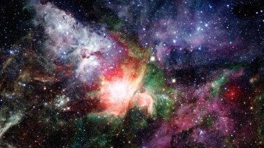 Galaksi ve Nebula. Uzay arkaplanı. Bu görüntünün elementleri NASA tarafından desteklenmektedir
