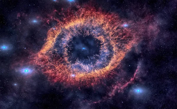 らせん星雲、星座水瓶座に位置する大規模な惑星状星雲. — ストック写真