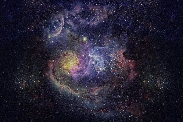 Spazio stellato profondo - nebulosa e galassia — Foto Stock