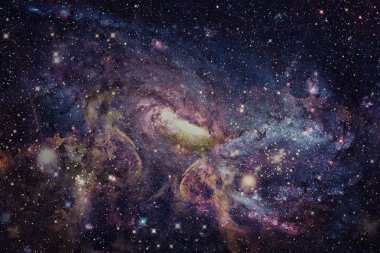 Galaksi ve nebula. Bu görüntünün elementleri NASA tarafından desteklenmektedir