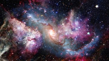 Nebula ve galaksiler. Bu görüntünün elementleri NASA tarafından döşenmiştir