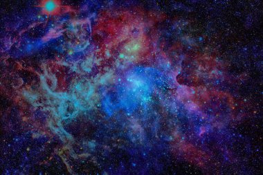 Güzel nebula ve galaksi. Bu görüntünün elementleri NASA tarafından desteklenmektedir