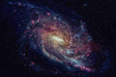 Sarmal gökada ve bulutsu. Bu görüntü döşenmiş Nasa tarafından unsurları