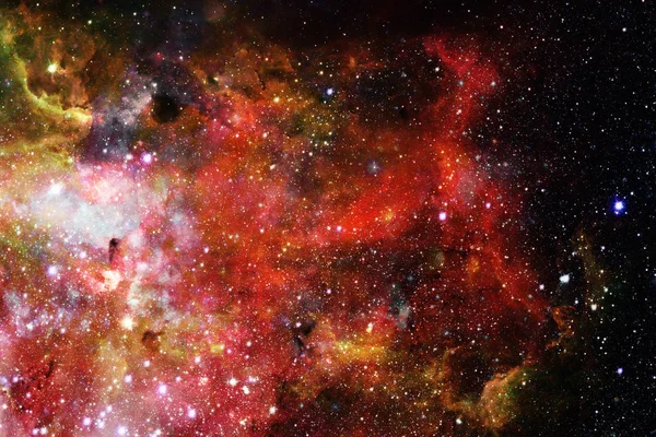 Nevel en sterrenstelsels in de donkere ruimte. Elementen van deze afbeelding geleverd door NASA. — Stockfoto