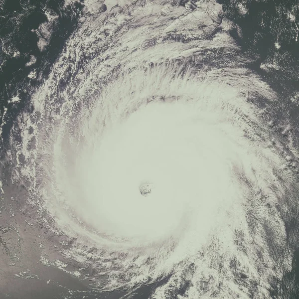 Hatalmas hurrikán-Csendes-óceán felett. Műholdas fénykép. — Stock Fotó