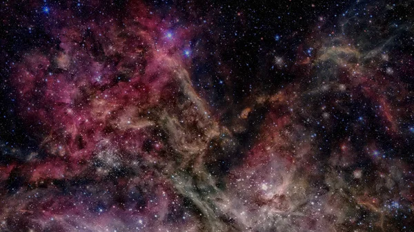 Galaxy och Nebulosa. Rymdbakgrund. Delar av denna bild tillhandahålls av NASA — Stockfoto