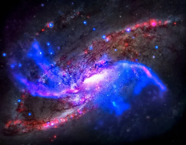 Galaxia espiral M106 en la constelación Cañas Venatici . — Foto de Stock