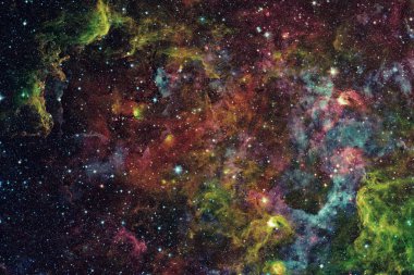 Nebula ve galaksiler uzayda. Bu görüntünün elementleri NASA tarafından desteklenmektedir.