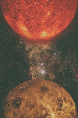 Güneş Sistemi - Venüs. Bu görüntünün elementleri NASA tarafından desteklenmektedir.