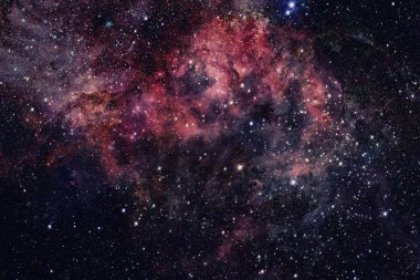 Karanlık uzayda nebula ve galaksiler. Bu görüntünün elementleri NASA tarafından desteklenmektedir.