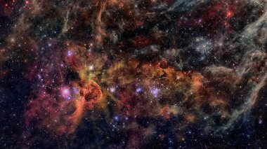 Galaksi ve Nebula. Uzay arkaplanı. Bu görüntünün elementleri NASA tarafından desteklenmektedir