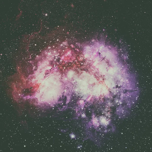 Galáxia espiral e nebulosa espacial. — Fotografia de Stock