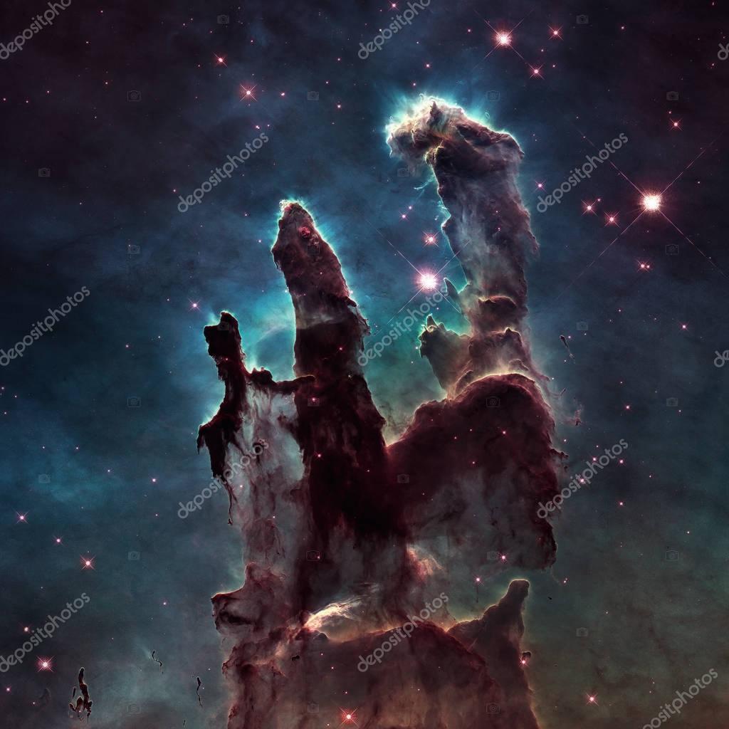 Pillars of Creation. Eagle Nebula in the constellation Serpens. — Stock