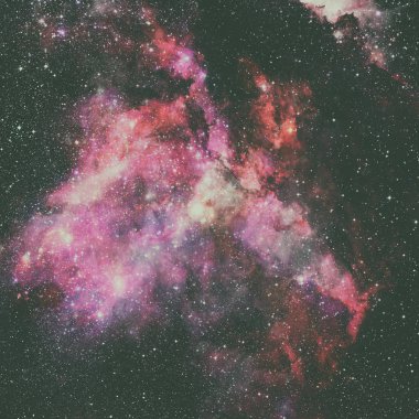 Galaksi ve Nebula. Soyut alan arkaplanı.