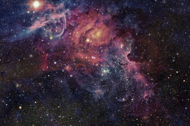 Nebula ve yıldızlar uzayda. Bu görüntünün elementleri NASA tarafından desteklenmektedir.