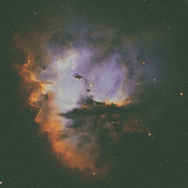 Туманность Пакман является регионом в созвездии Кассиопея. — стоковое фото