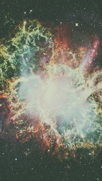 Open ruimte met nevels en sterrenstelsels. Elementen van deze afbeelding geleverd door NASA — Stockfoto