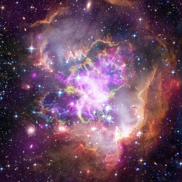 Nebulosa y galaxias en el espacio. Elementos de esta imagen proporcionados por la NASA. — Foto de Stock