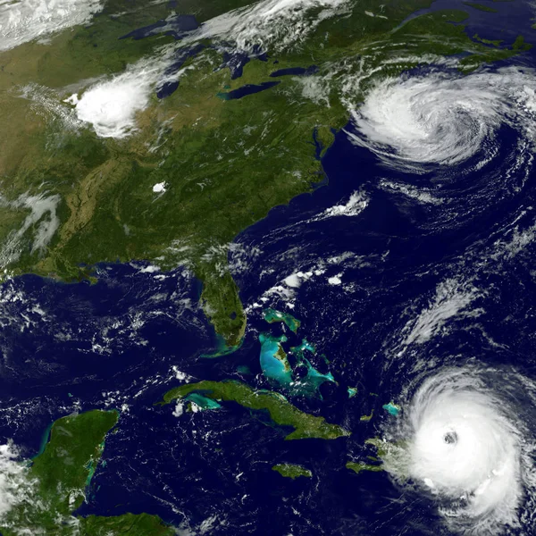 Hurricans 마리아 고 호세입니다. 이 이미지의 요소는 Nasa에 의해 비치 — 스톡 사진