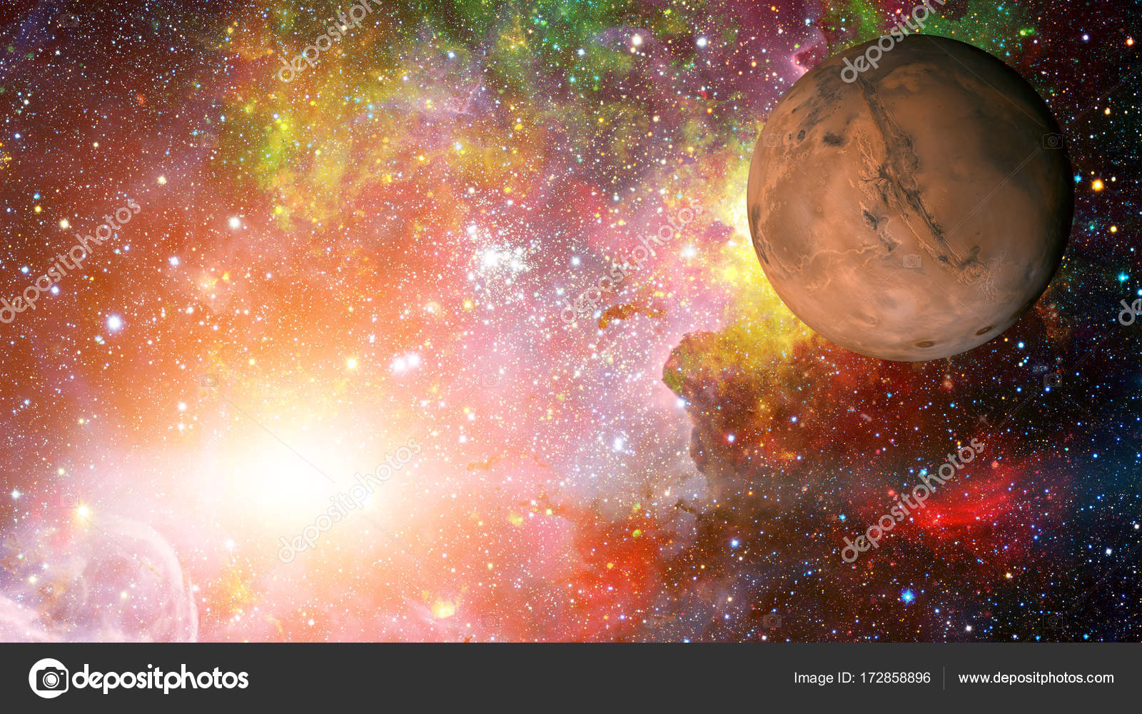 Planète Mars Dans Le Système Solaire éléments De Cette