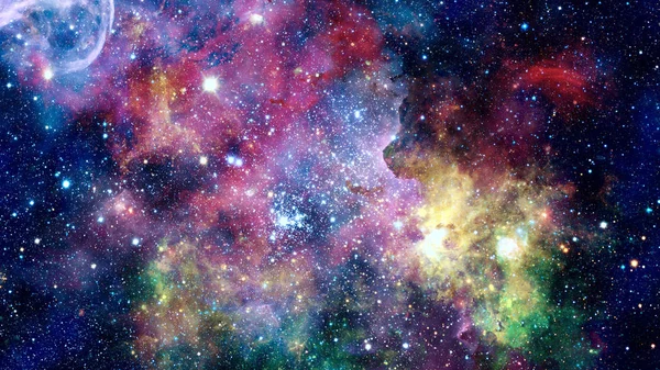 Nebulosas coloridas e estrelas no espaço. Elementos desta imagem furn — Fotografia de Stock