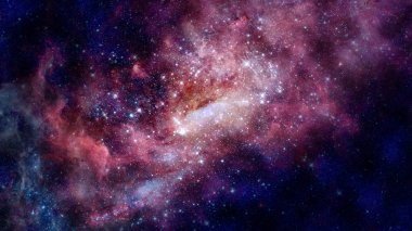 Nebula ve galaksiler uzayda. Bu görüntünün elementleri NASA tarafından desteklenmektedir.